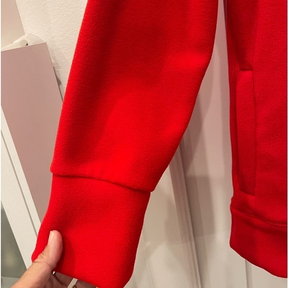Tommy Hilfiget Red Fleece Zipper Down Jacket.Size L - Picture 13 of 15